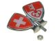 Emblème de garde boue, drapeaux Suisse/canton Obwald