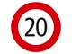 Autocollant indicateur de vitesse max. (20 km/h )