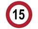 Autocollant indicateur de vitesse max. 15km/h )