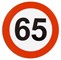 Aufkleber, 65km/h