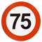 Aufkleber, 75km/h