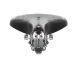 Selle vélomoteur universelle Tabor Heavy Duty, en cuir véritable, noir