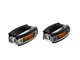Pedal-Set universal, schwarz/chrom (Paar)