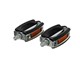 Pedal-Set universal, schwarz/chrom (Paar)