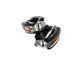 Pedal-Set universal, schwarz/chrom (Paar)