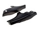 Paire de caches carrosseries latérales noir mat, vélomoteurs Tomos