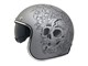 Casque JET ouvert Le Mans "Skull & Roses" gris, Taille : XXL