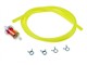 Durite jaune fluo avec filtre à essence, Ø=5mm, universel vélomoteur/scooter