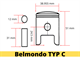 Kolben Zündapp Belmondo 38.955 mm "C" Typ 247