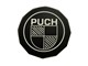 Bouchon de réservoir CNC (12 facettes), logo Puch alu noir, vélomoteur Puch Maxi