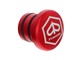Tankdeckel "rot" alu Piaggio Ciao rund (Piaggio Logo)