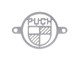 Emblème Puch (inox) pour couverture du trou de filtre à air