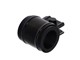 Auspuffbride 28mm schwarz mit FPM-Gummi (hitzefest)