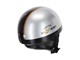 Casque custom aviation gris argenté, taille : XL