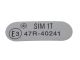Autocollant mineralogique, vélomoteurs Piaggio E3 SIM 1T 47R-40241