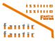 Aufkleber Fantic Issimo Raider (orange-weiss)
