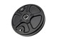 Plateau de roue arrière alu CNC MCRWK noir, vélomoteurs Piaggio Boxer 1 et 2