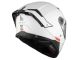 Casque MT Thunder 4 SV Blanc Brillant, double visière, taille : L