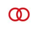 Autocollant logo Gilera, circles rouge