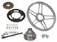 Hinterrad 17" Puch, grau, inkl. Radnabe Leleu