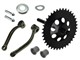 Kit pédalier complet noir manivelles+arbre, vélomoteurs Puch X30 Sport NL/NS