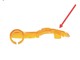 Couvercle orange pour poignée de gaz Lusito Mini Targa (courbé)