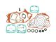 Kit joint moteur complet, moto Aprilia SX / RX 125cc 2T