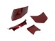 Kit carrosserie 14pcs rouge candy, scooter Honda PCX 125cc 2018-2020