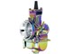 Carburateur 32mm PWK replica look titane avec powerjet, universel vélomoteurs, scooter, mecaboite