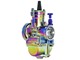 Carburateur 32mm PWK replica look titane avec powerjet, universel vélomoteurs, scooter, mecaboite
