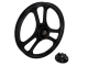 Jante roue avant 16" noir, avec tambour, vélomoteur Alpa Chopper