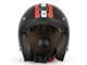 Casque Jet "Gasoline Cafe Racer S250", noir / rouge / blanc brillant, taille : S