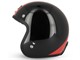Casque Jet "Gasoline Cafe Racer S250", noir / rouge / blanc brillant, taille : S