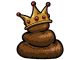 Autocollant sticker "KING SHIT" 60x80mm