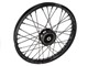 Roue à rayons 17"pouces avnt noir moyeu CNC, vélomoteur Peugeot 103 avant / Puch-Sachs avec frein