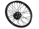 Roue à rayons 17"pouces arrière noir moyeu CNC, vélomoteur Peugeot 103 avant / Puch-Sachs avec frein torpedo