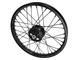 Roue à rayons 17"pouces arrière noir moyeu CNC, vélomoteur Peugeot 103 avant / Puch-Sachs avec frein torpedo