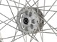 Roue à rayons 17"pouces avant argentée moyeu CNC, vélomoteur Peugeot 103 avant / Puch-Sachs avec frein torpedo