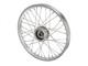 Roue à rayons 17"pouces arrière argentée moyeu CNC, vélomoteur Peugeot 103 avant / Puch-Sachs avec frein torpedo