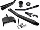 Barre de renfort MCRFR aluminium CNC, noire anodisé, vélomoteurs Piaggio Ciao MIX