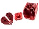 Culasse MCAFH - Arctic Frost Head rouge, fraisé cnc 4 parties, Malossi Big DEPS 4