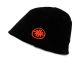 Beanie Kreidler schwarz, Logo rot (Mütze)