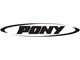 Autocollant PONY 120 x 20 mm noir