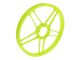Jante 17x1.35 Grimeca vert fluo alu à batons, originale, vélomoteurs Puch Maxi