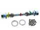 Axe de roue complet avant Pony Cross 521, y compris cône et billes de roulement