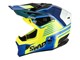 Kit casque cross SWAPS S818 Blur + lunette (bleu / jaune), taille : L