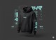 RHR Pro Exhaust Hoodie - noir | turquoise