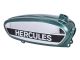 Jeu d'autocollants «HERCULES« pour réservoir d'essence, chrome / blanc