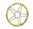 Felge Hinterrad / Vorderrad 17" Guss Puch chrom/gold