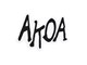 Autocollant avec le logo AKOA en noir et blanc